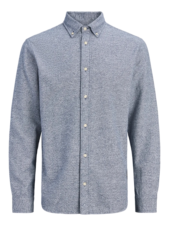 Jack & Jones Bluharvey Twill Solid L/S Shirt - Dark Navy